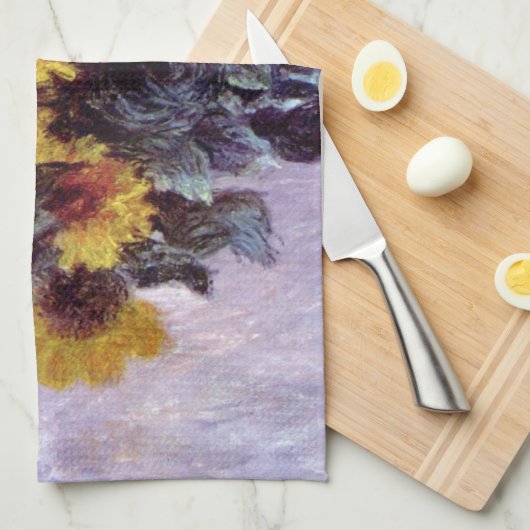 Bouquet van de Zonnebloem door Claude Monet,  Kuns Theedoek (Quarter Fold)