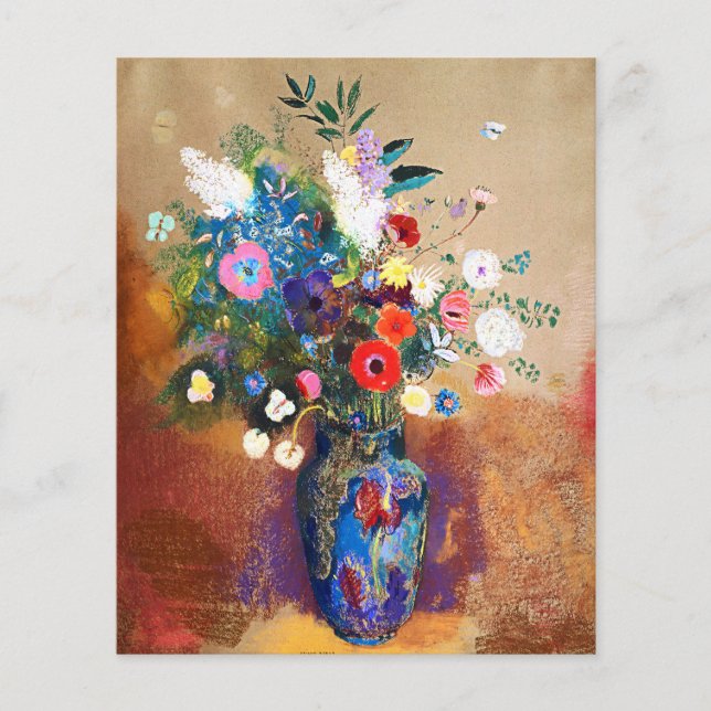  Bouquet van Flowers door Odilon Redon (Voorkant)