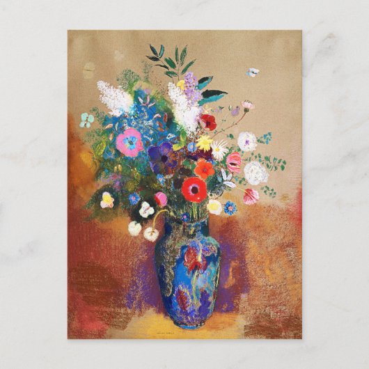 Bouquet van Flowers door Odilon Redon Briefkaart (Voorkant)