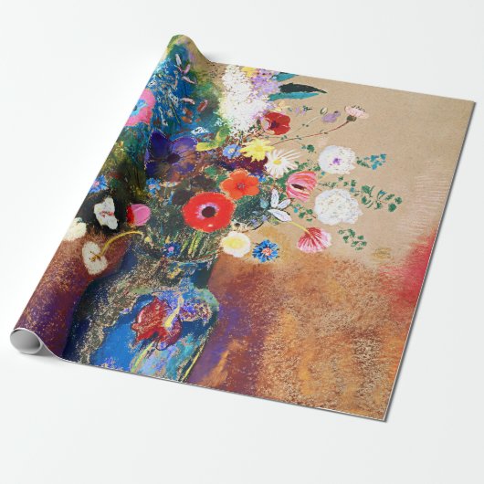  Bouquet van Flowers door Odilon Redon Cadeaupapier (Uitgerold)