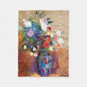 Bouquet van Flowers door Odilon Redon Fleece Deken (Voorkant)