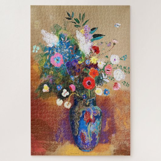  Bouquet van Flowers door Odilon Redon Legpuzzel (Verticaal)