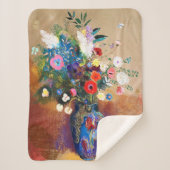Bouquet van Flowers door Odilon Redon Sherpa Deken (Voorkant)