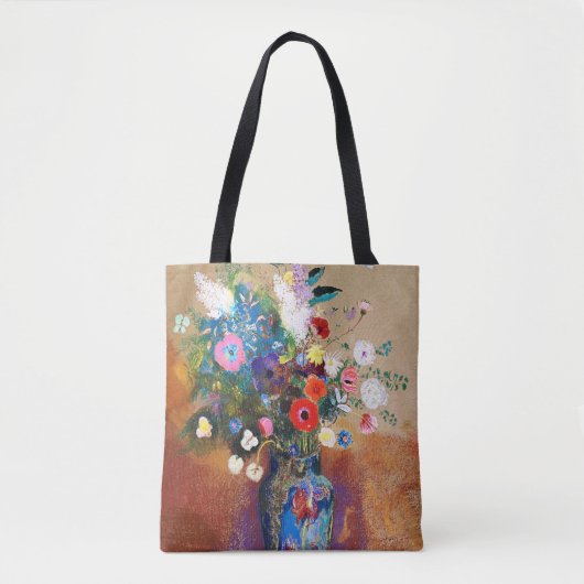 Bouquet van Flowers door Odilon Redon Tote Bag (Voorkant)