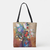 Bouquet van Flowers door Odilon Redon Tote Bag (Achterkant)
