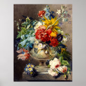 Bouquet van Flowers in een Vase door Johannes van  Poster (Voorkant)