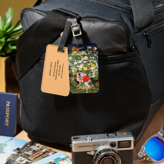Bouquet van Flowers in een Vase door Vincent Van G Bagagelabel (Voorkant /achterkant)