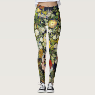 Bouquet van Flowers in een Vase door Vincent Van G Leggings