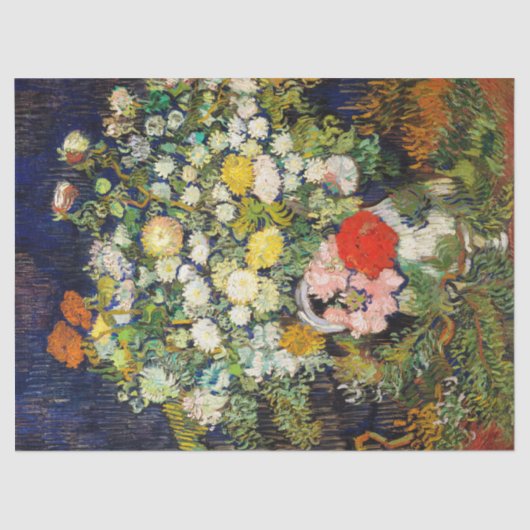 Bouquet van Flowers in een Vase door Vincent Van G Tissuepapier (Voorkant)