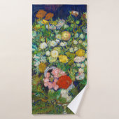 Bouquet van Flowers in een Vase, Van Gogh Badhanddoek (Badhanddoek)