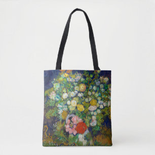 Bouquet van Flowers in een Vase, Van Gogh Tote Bag