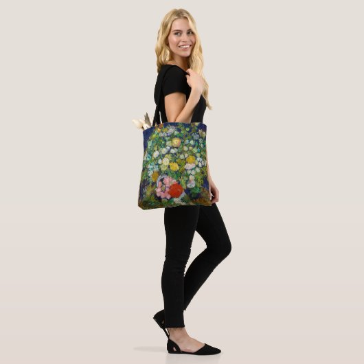 Bouquet van Flowers in een Vase, Van Gogh Tote Bag (Op model)