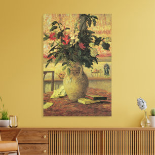 Bouquet van Flowers op Window van Maxine Maufra Canvas Afdruk