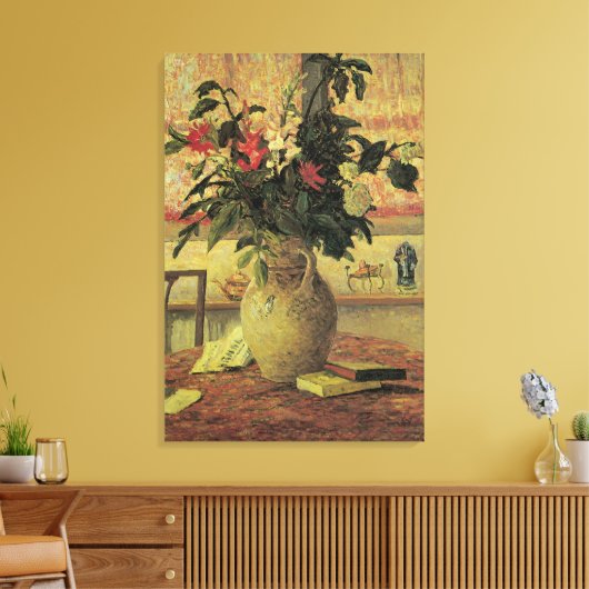 Bouquet van Flowers op Window van Maxine Maufra Canvas Afdruk (Insitu (Woonkamer))