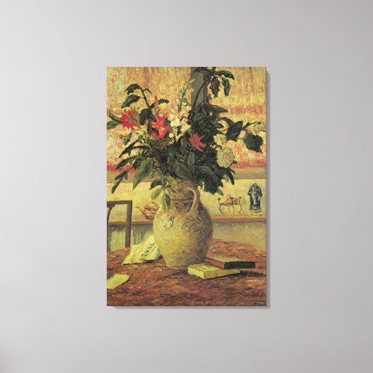 Bouquet van Flowers op Window van Maxine Maufra Canvas Afdruk (Voorkant)