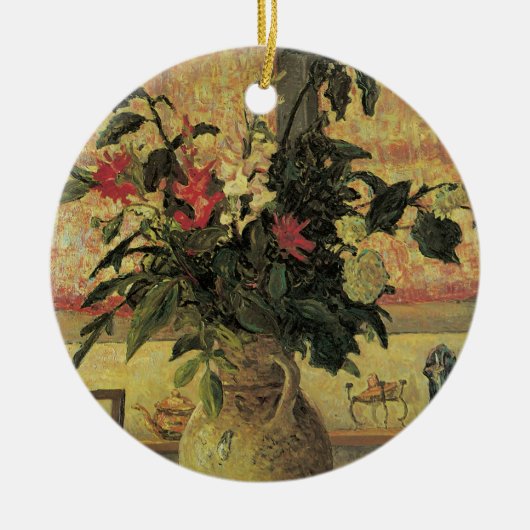 Bouquet van Flowers op Window van Maxine Maufra Keramisch Ornament (Voorkant)