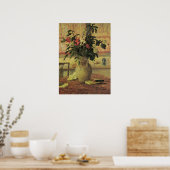 Bouquet van Flowers op Window van Maxine Maufra Poster (Keuken)