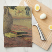 Bouquet van Flowers op Window van Maxine Maufra Theedoek (Quarter Fold)