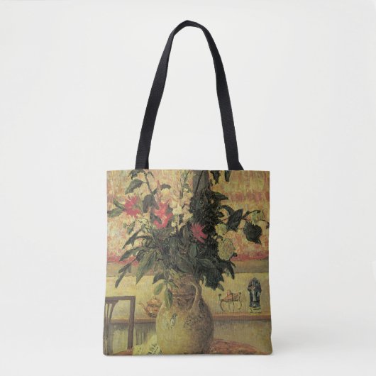 Bouquet van Flowers op Window van Maxine Maufra Tote Bag (Voorkant)