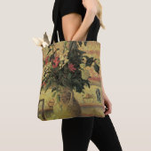 Bouquet van Flowers op Window van Maxine Maufra Tote Bag (Dichtbij)