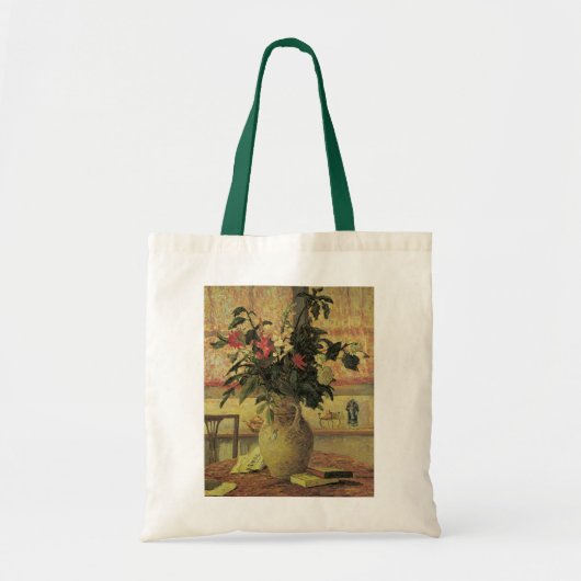 Bouquet van Flowers op Window van Maxine Maufra Tote Bag (Voorkant)