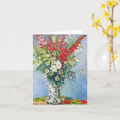 Bouquet van Gadiolas Lilies en Dasies Claude Monet Kaart (Gele Bloem)