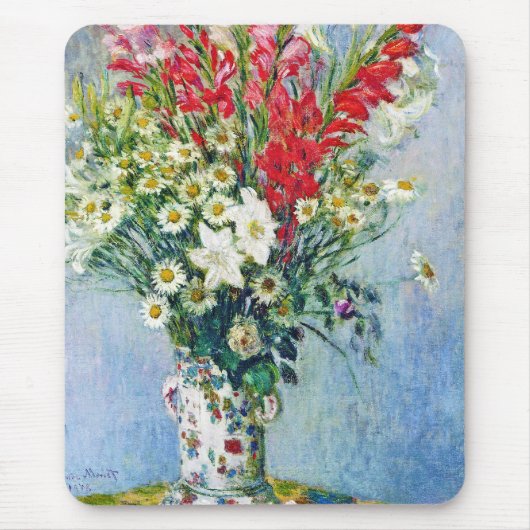 Bouquet van Gadiolas Lilies en Dasies Claude Monet Muismat (Voorkant)