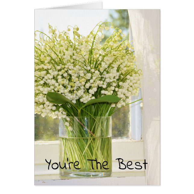 Bouquet van lentesbloemen lilies van de vallei (Voorkant)