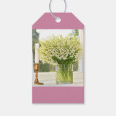 Bouquet van lentesbloemen lilies van de vallei cadeaulabel (Voorkant)
