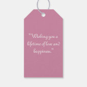 Bouquet van lentesbloemen lilies van de vallei cadeaulabel (Achterkant)