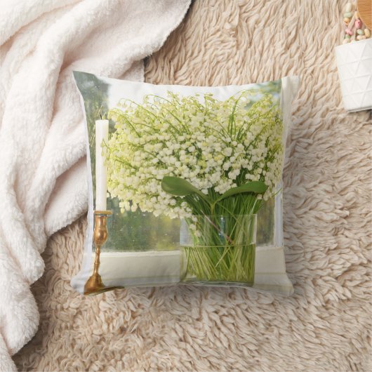 Bouquet van lentesbloemen lilies van de vallei kussen (Deken)