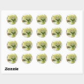 Bouquet van lentesbloemen lilies van de vallei ronde sticker (Vel)