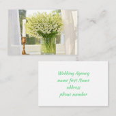 Bouquet van lentesbloemen lilies van de vallei visitekaartje (Voorkant / Achterkant)