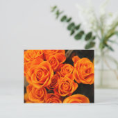 Bouquet van Oranje Rozen met bloei Briefkaart (Staand voorkant)
