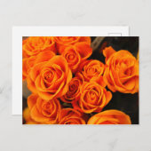 Bouquet van Oranje Rozen met bloei Briefkaart (Voorkant / Achterkant)