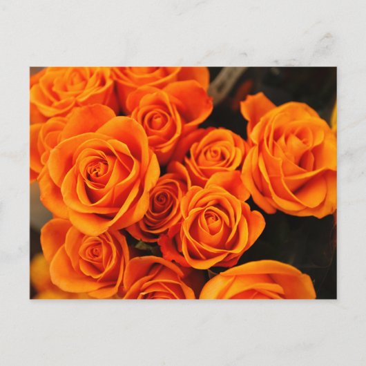 Bouquet van Oranje Rozen met bloei Briefkaart (Voorkant)