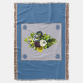Bouquet van Pansies Throw Blanket Deken (Voorkant Verticaal)