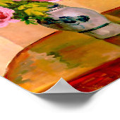 Bouquet van Pink Peonies van Camille Pissarro Poster (Hoek)