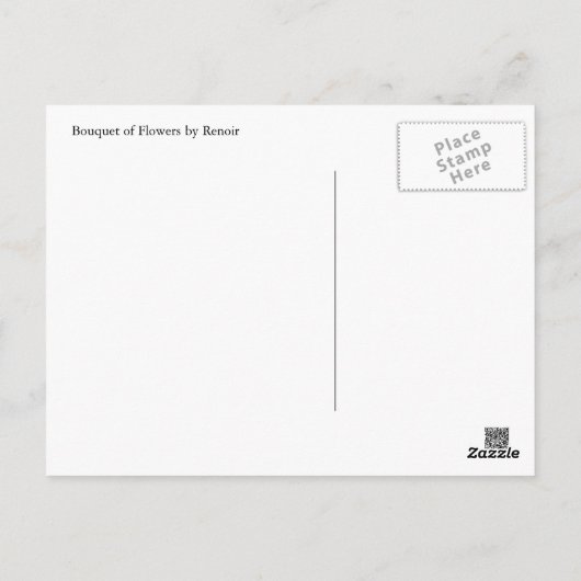 Bouquet van Renoir Briefkaart (Achterkant)