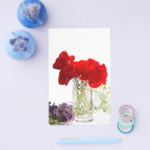 Bouquet van rode papaver flyer (Enkel)