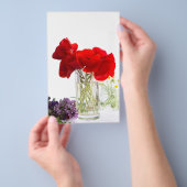 Bouquet van rode papaver flyer (Hand)