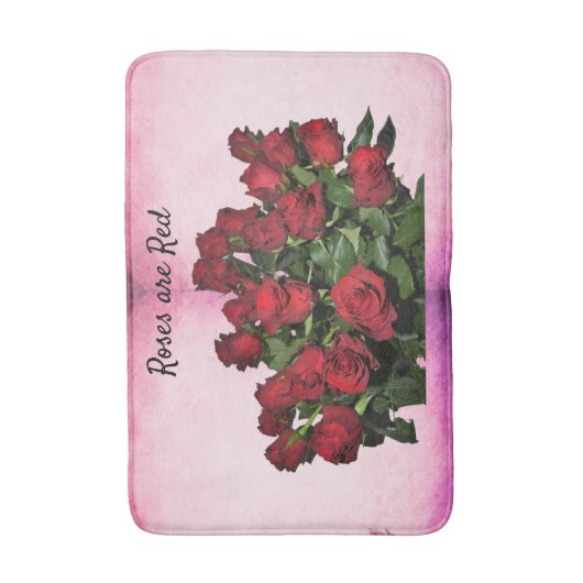 Bouquet van rode rozen badmat (Voorkant Verticaal)