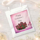 Bouquet van rode rozen bedankzakje (Geknipt)