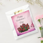 Bouquet van rode rozen bedankzakje (Gezegeld)