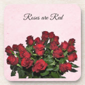 Bouquet van rode rozen bier onderzetter (Voorkant)