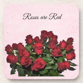 Bouquet van rode rozen bier onderzetter