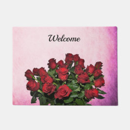 Bouquet van rode rozen deurmat
