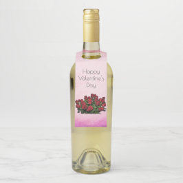 Bouquet van rode rozen flessenhanger