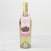 Bouquet van rode rozen flessenhanger (Op fles)