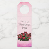 Bouquet van rode rozen flessenhanger (Voorkant)